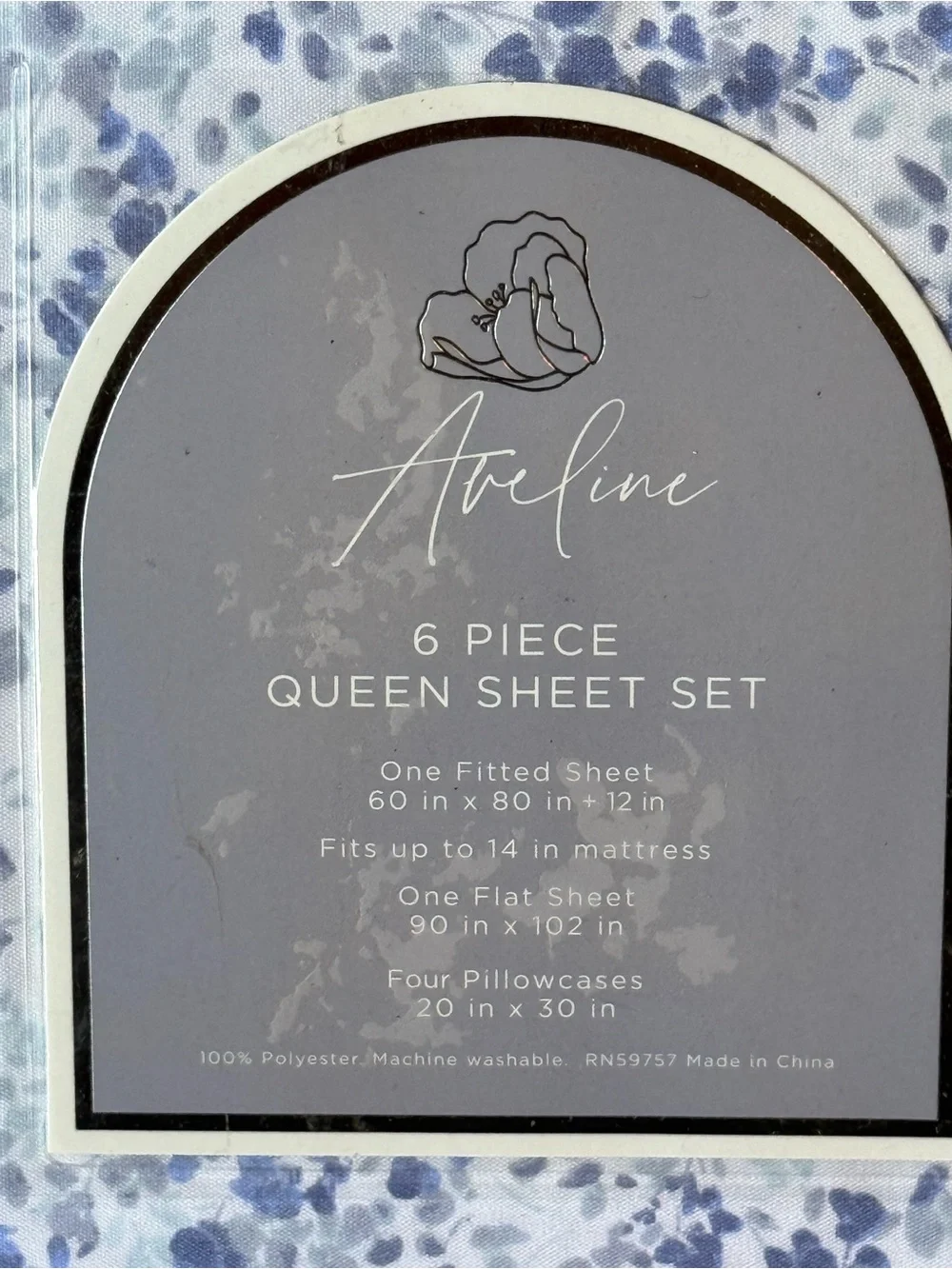 Queen floral bed sheet set